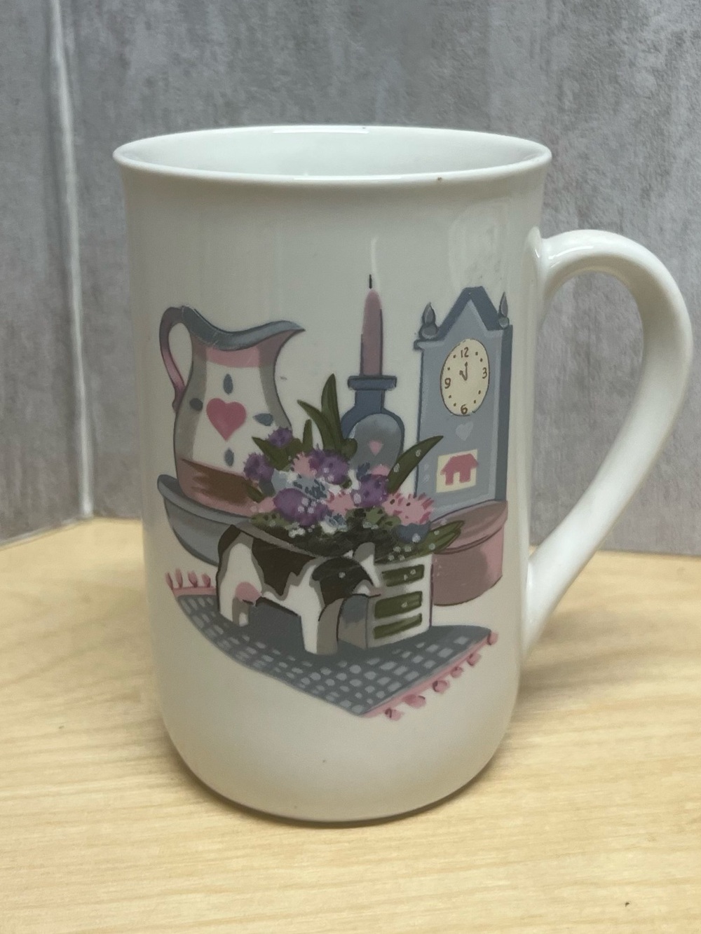 Vintage 80s Ceramic Cottagecore Farmhouse Coffee Cup